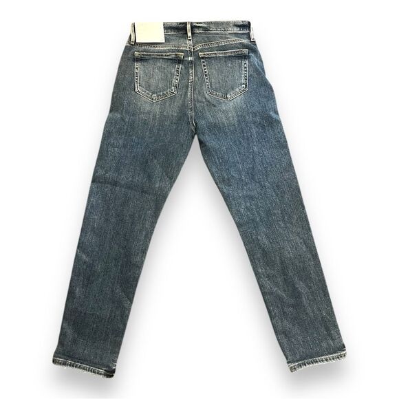 Loft Super Soft Girlfriend Mid Rise Regular Fit Womans Jeans Sz 27/4 Indigo Wash - Picture 2 of 12